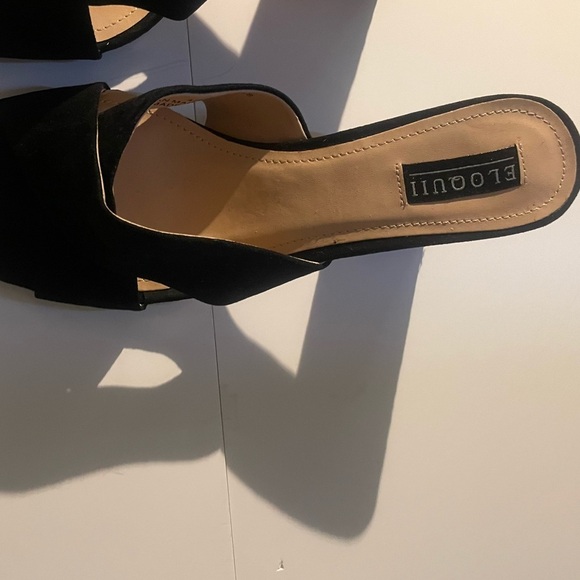 Eloquii Black Mules Size 8 Medium with Decorative Embroidered Block Heels NWOT - Picture 10 of 12